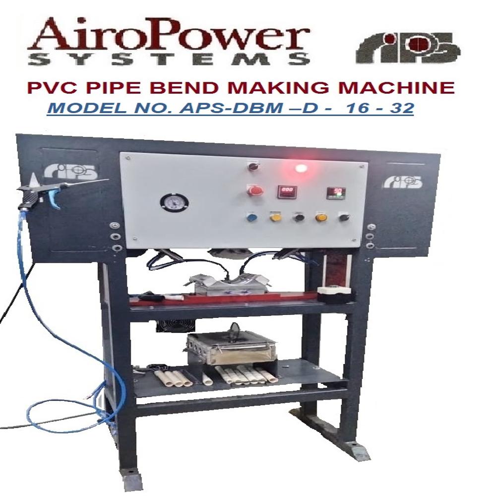 Pvc Pipe Bend Making Machine - Mild Steel, 1250x580x1600 Mm, Blue & Silver | Semi-automatic, 500 Bends/hour, Water-cooled, Manual/plc Control