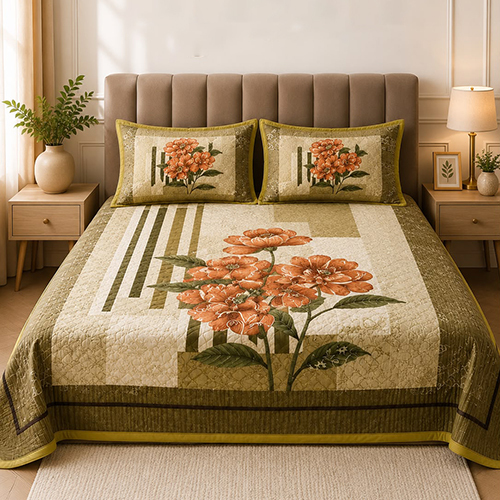 Cloudy Cozy Flower Printed Bedsheet