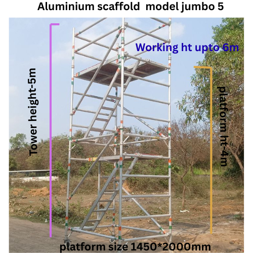 Aluminium Scaffold Model Jumbo 5 - Color: Silver