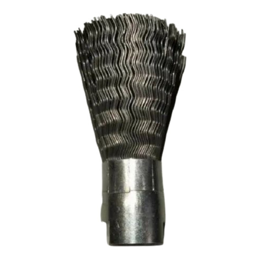 Industrial Wire Brush - Stainless Steel, Customized Size Options, Silver Bristles, Conical Shape For Industrial Cleaning And Polishing