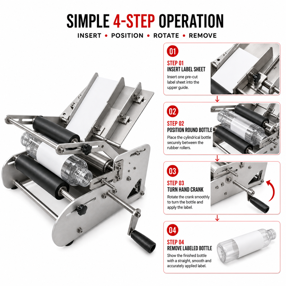 Manual Sheet Labelling Machine - Accuracy: 0.5 Mm Mm/m