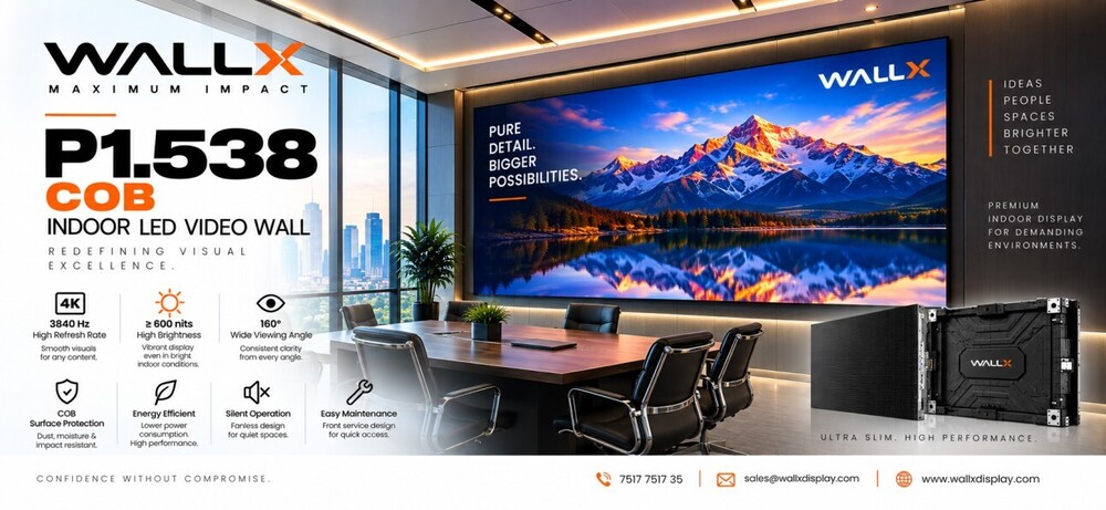 WallX P1.538 COB Indoor LED Video Wall
