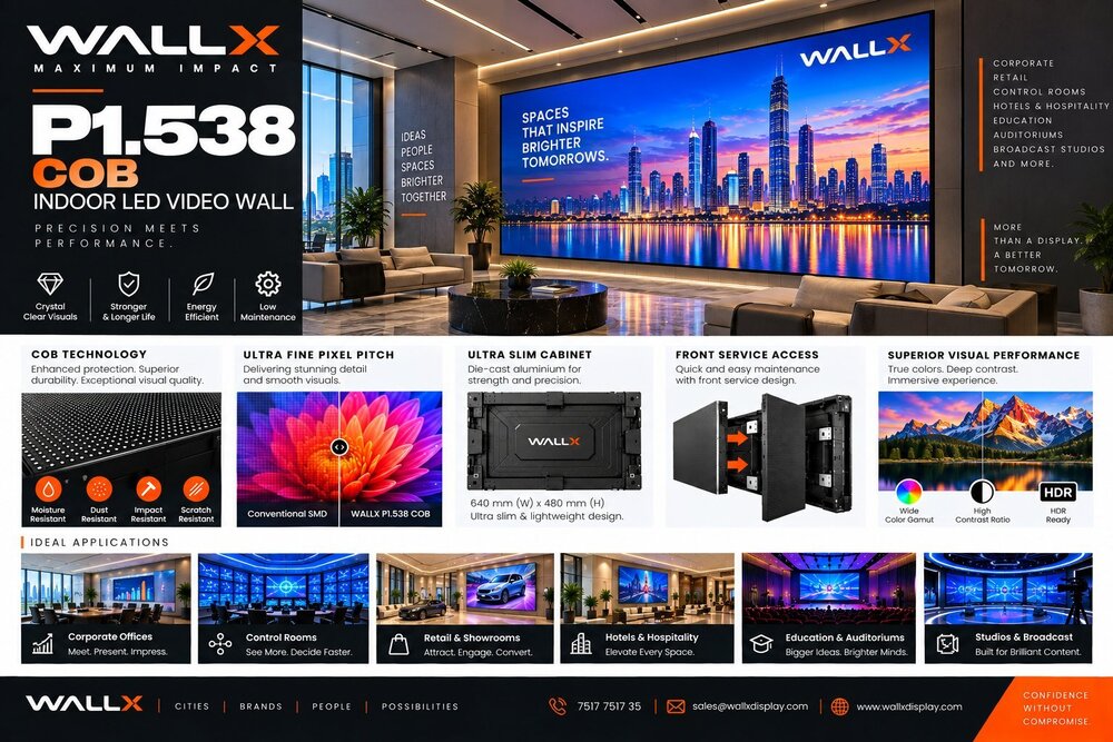 WallX P1.538 COB Indoor LED Video Wall
