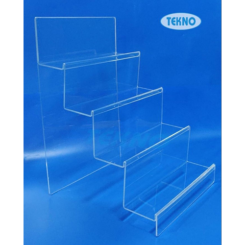 4 Tier Transparent Acrylic Product Display Stand