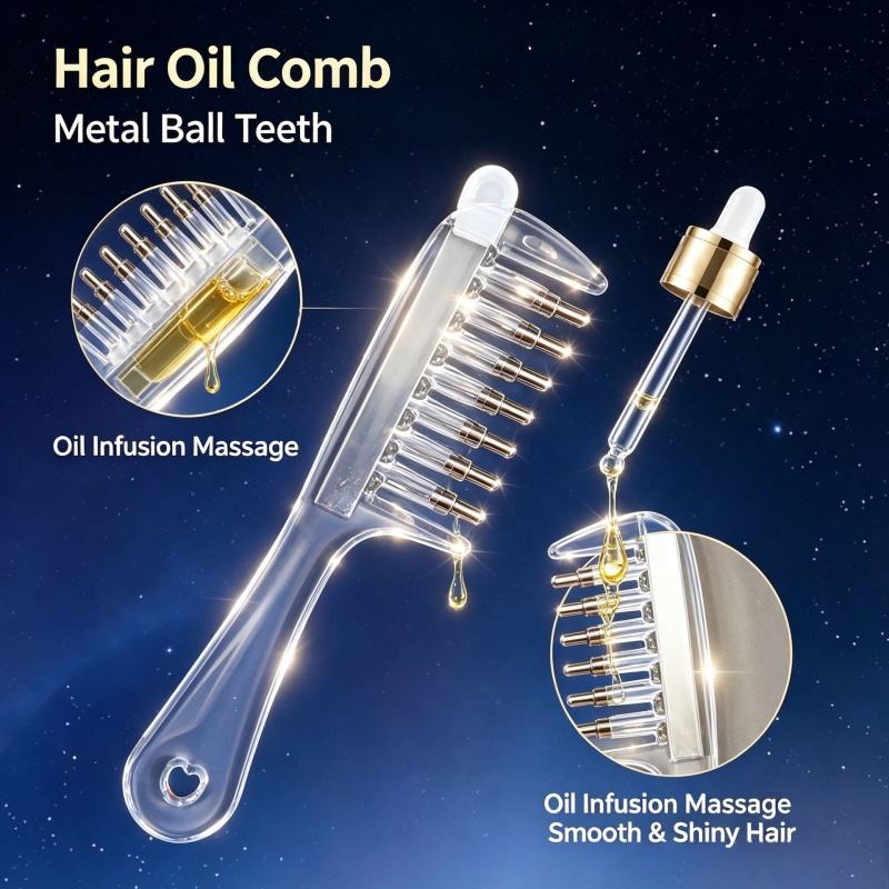 Hair Oil Applicator Comb With Reservoir