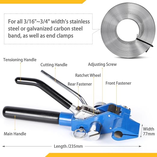 Manual Steel Strapping Tensioner Tool