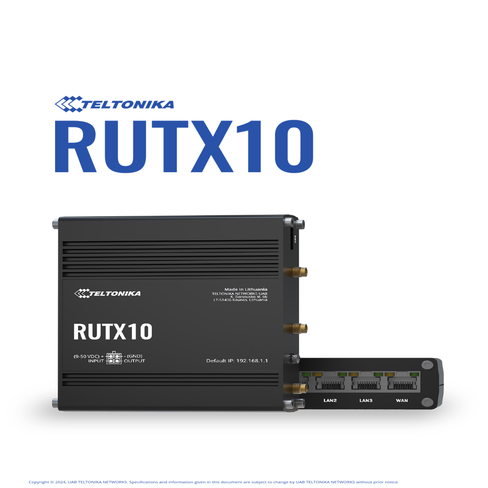 Teltonika RUTX10 Industrial Gigabit Ethernet Wi-Fi 5 Router