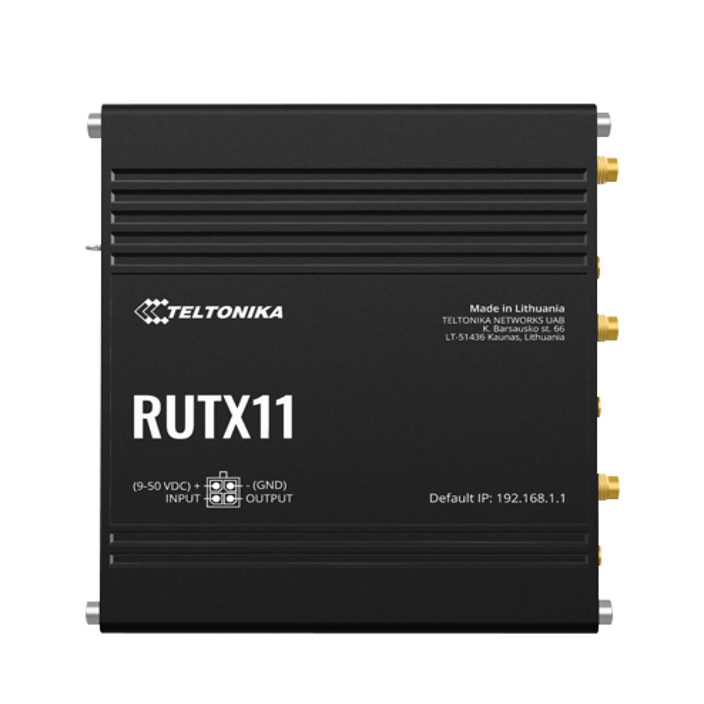 Teltonika RUTX11 Industrial 4G LTE Cat 6 Gigabit Router