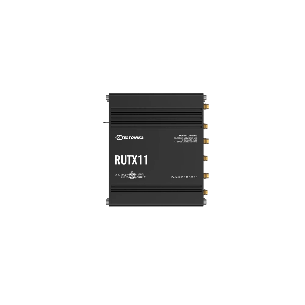 Teltonika RUTX11 Industrial 4G LTE Cat 6 Gigabit Router