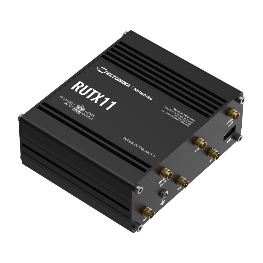Teltonika RUTX11 Industrial 4G LTE Cat 6 Gigabit Router