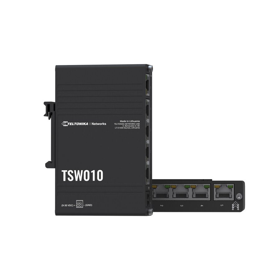 Teltonika TSW010 Compact 5-Port Industrial Ethernet Switch
