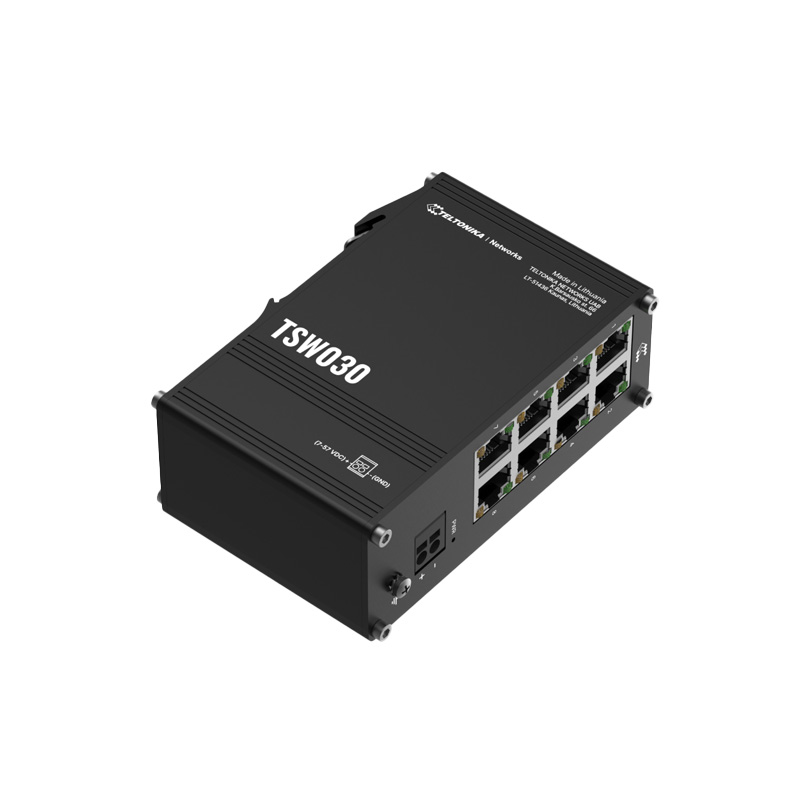 Teltonika TSW030 Compact 8-Port Industrial Ethernet Switch