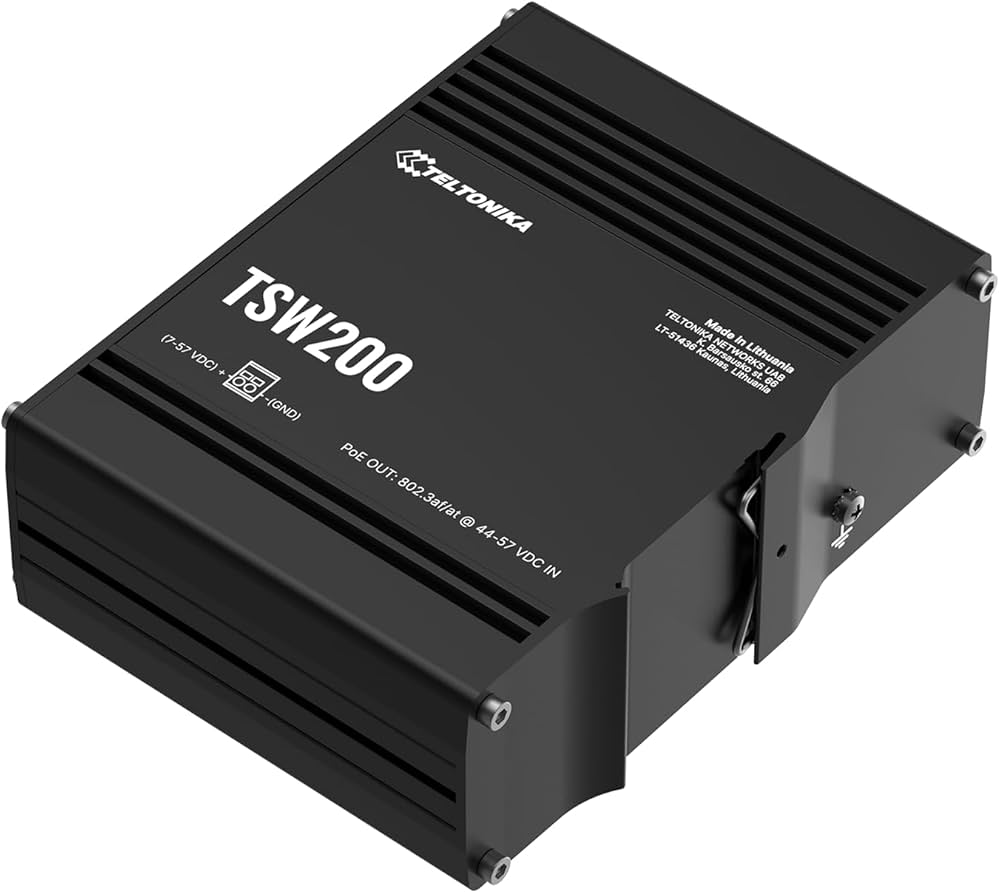 Teltonika TSW200 Industrial 8 Port Gigabit PoE+ Ethernet Switch