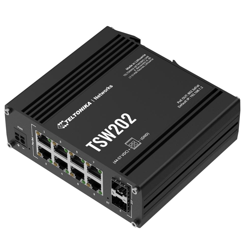 Teltonika TSW202 Managed 8 Port Gigabit PoE+ Ethernet Switch