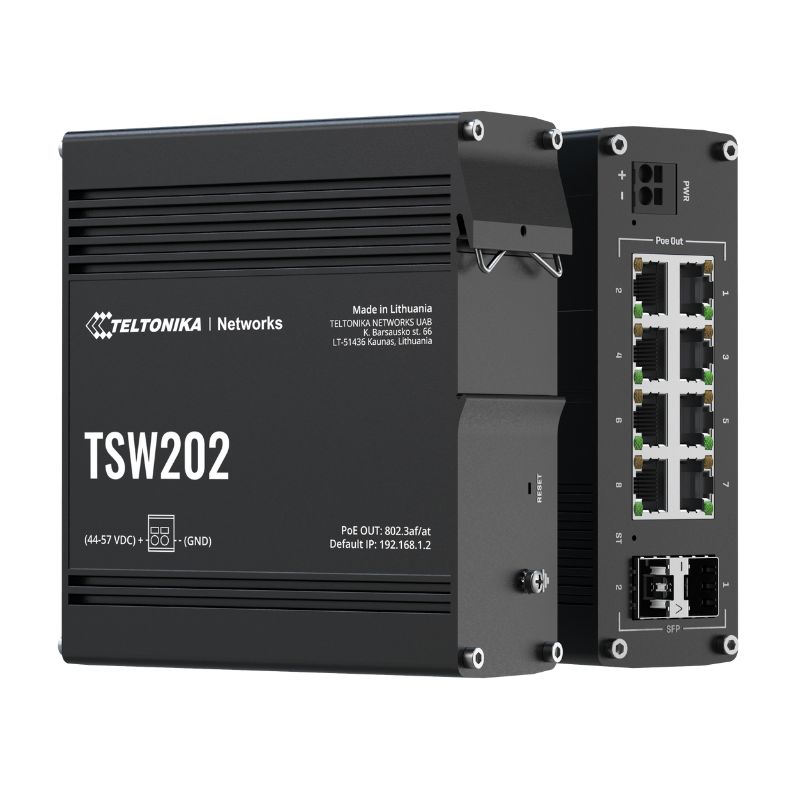 Teltonika TSW202 Managed 8 Port Gigabit PoE+ Ethernet Switch