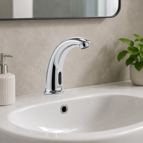 Basin Mounted Sensor Faucet Bp-F612 (Dc) - Color: Silver