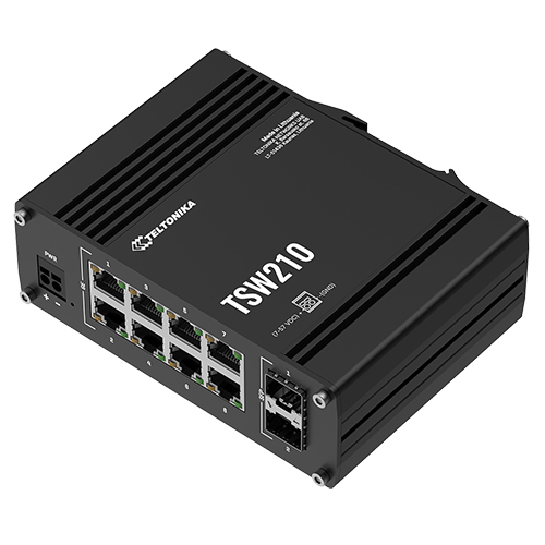 Teltonika TSW210 Industrial 8 Port Gigabit Ethernet Switch with SFP