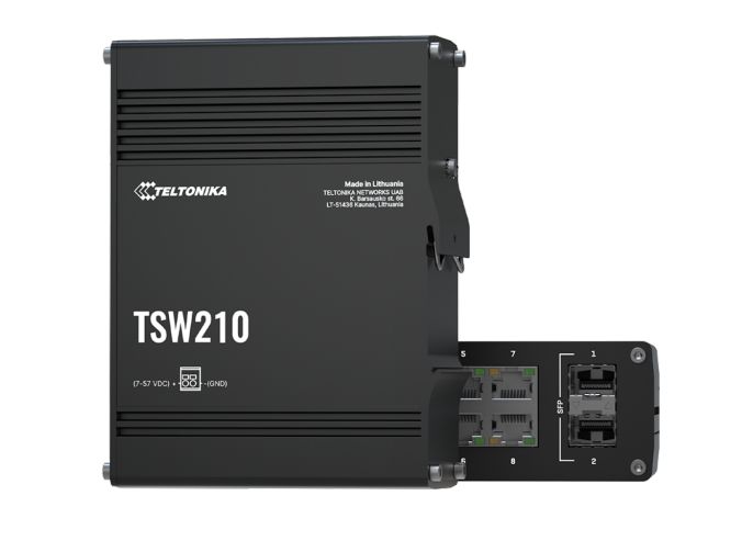 Teltonika TSW210 Industrial 8 Port Gigabit Ethernet Switch with SFP