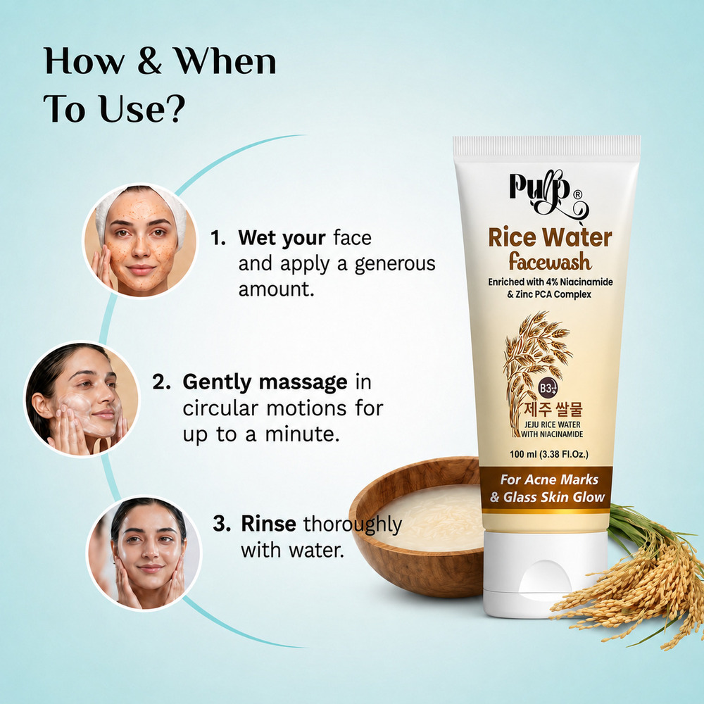 Rice water facewash
