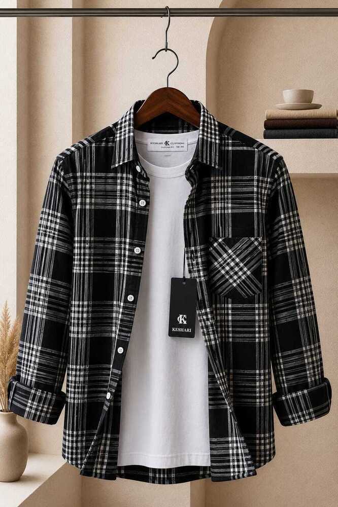 Mens Cotton Checks Shirt