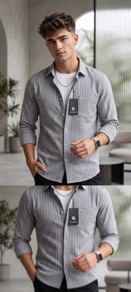 Grey Cotton Lining Shirt