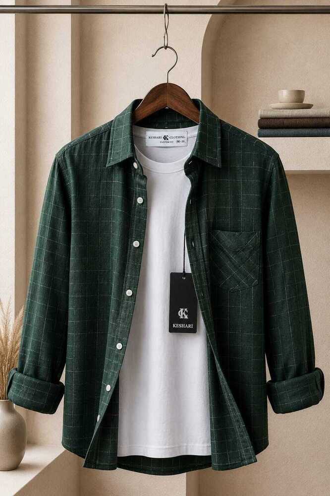 Full Sleeves Mens Cotton Checks Shirt