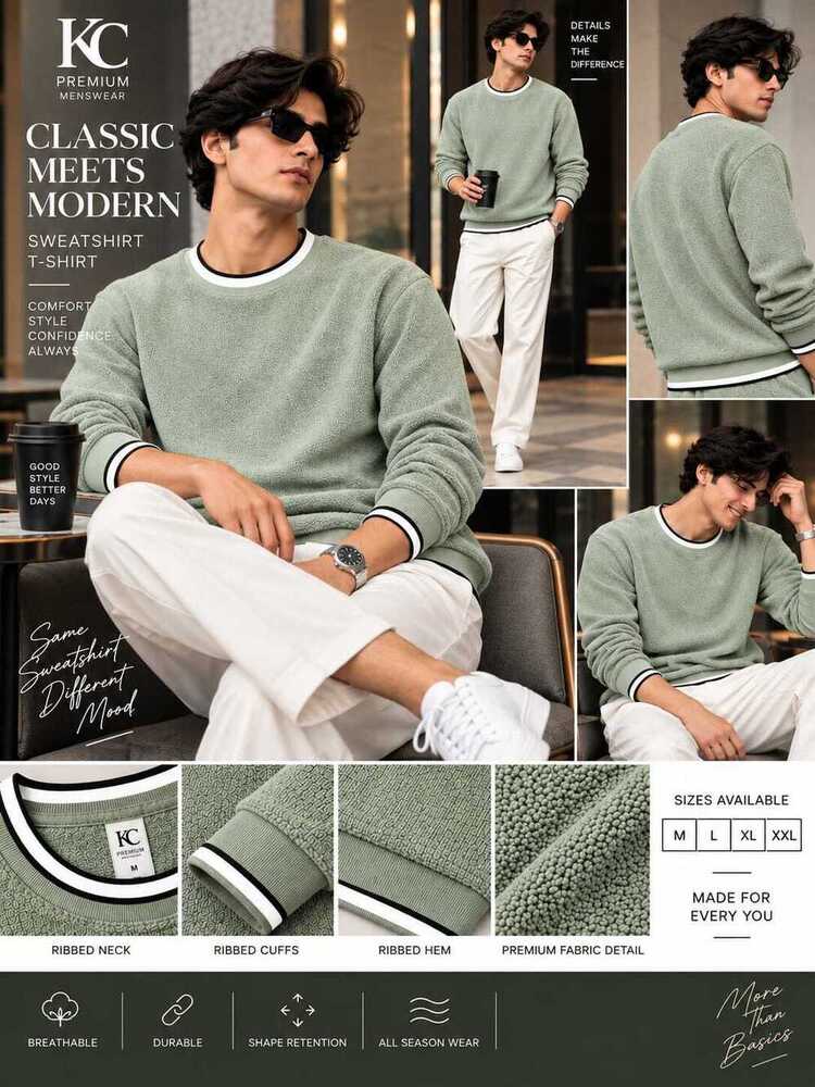 Velvet Fabric Sweat T Shirt