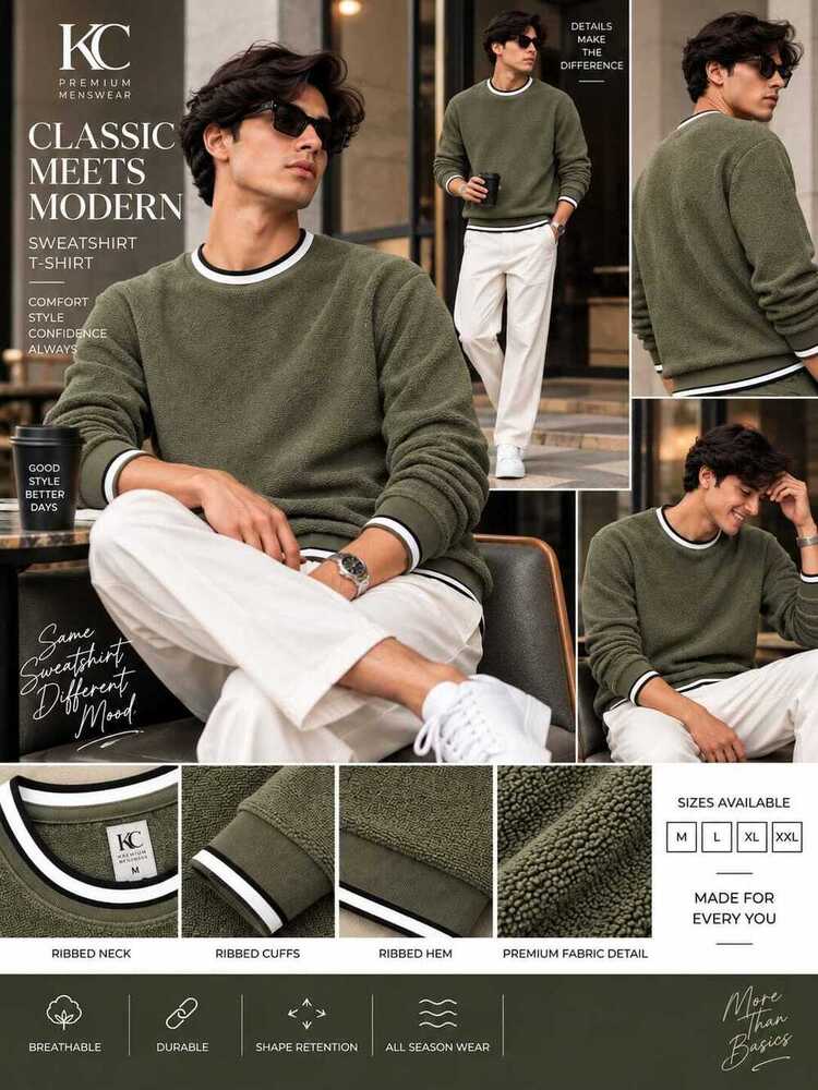 Velvet Fabric Sweat T Shirt