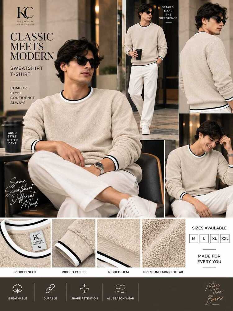 Velvet Fabric Sweat T Shirt