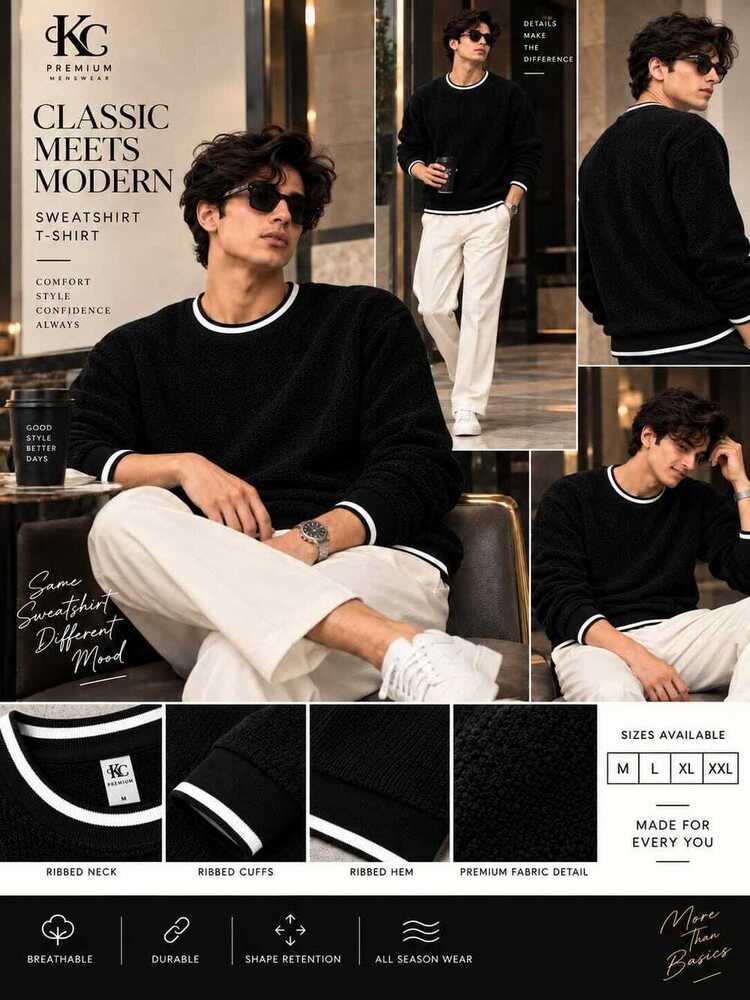 Velvet Fabric Sweat T Shirt