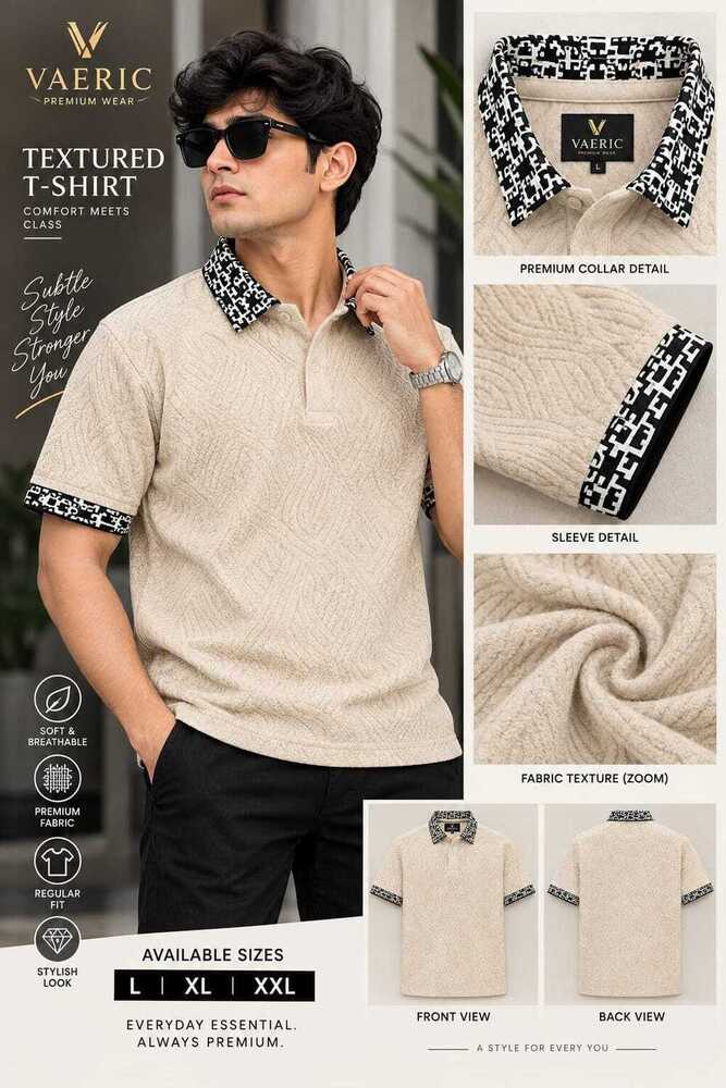 Velvet Fabric Collar T Shirt