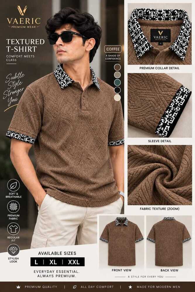 Velvet Fabric Collar T Shirt