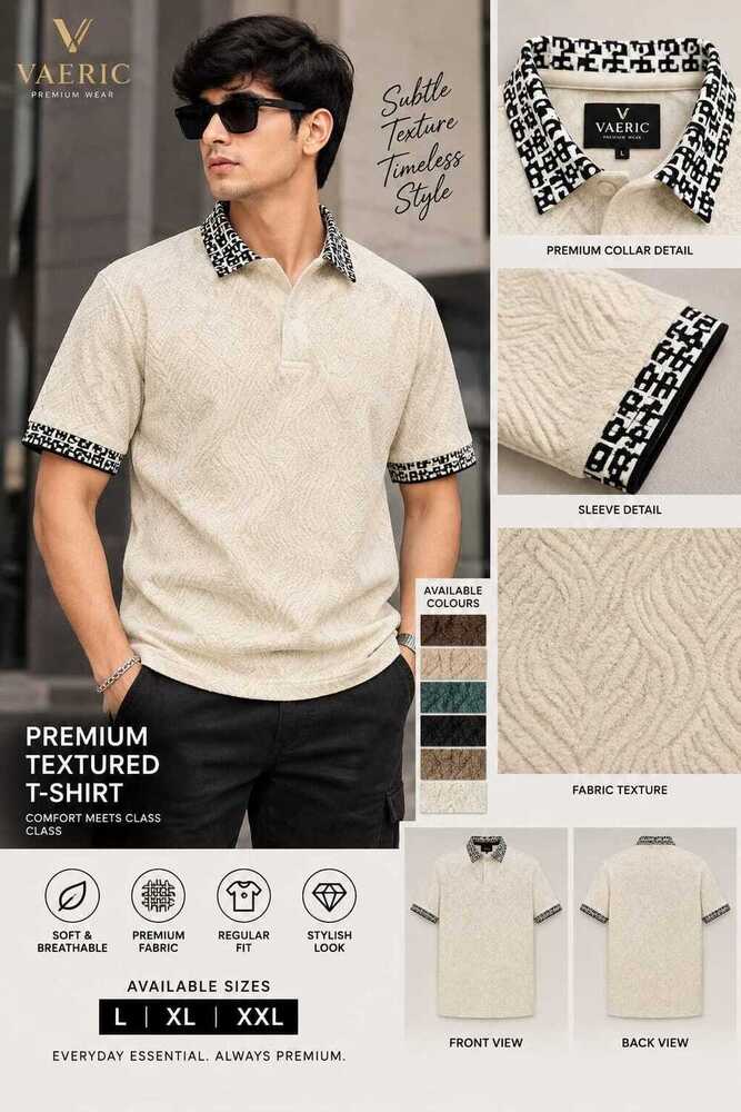 Velvet Fabric Collar T Shirt