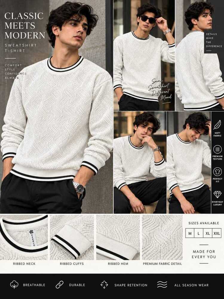 Zakat Velvet Fabric Sweat T Shirt