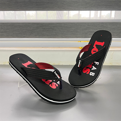 Lotus Fab Black Color Rubber Slipper