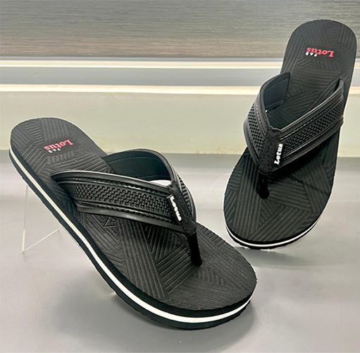 Star 102 Black Color Rubber Slipper