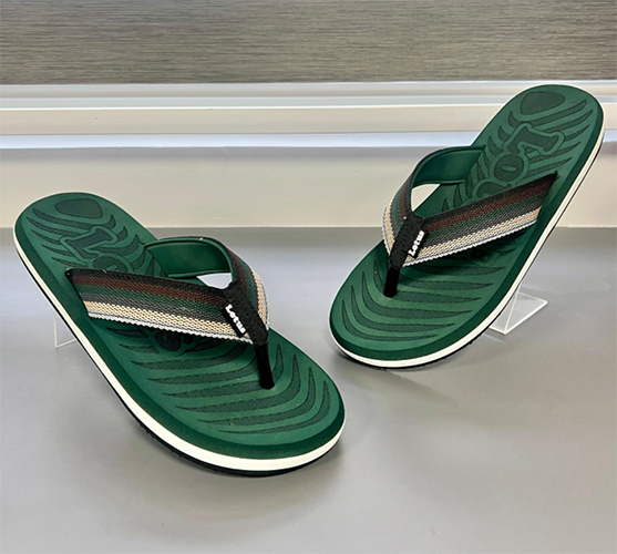 Tiger 01 Bottle Green Color Rubber Slipper