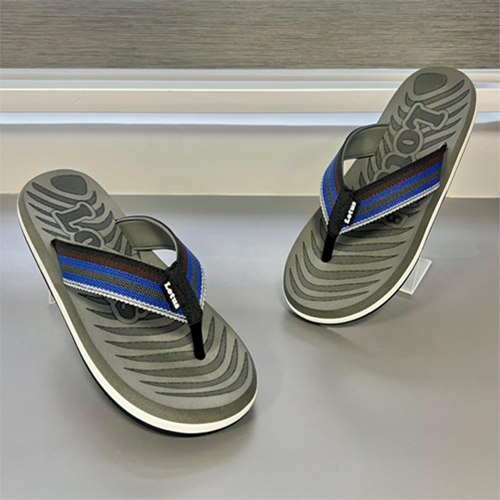 Tiger 01 Dark Grey Color Rubber Slipper