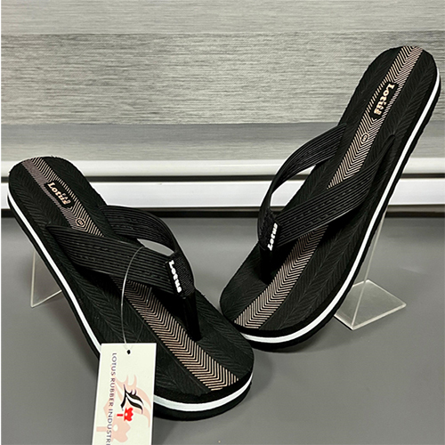Robin 04 Black Color Rubber Slipper