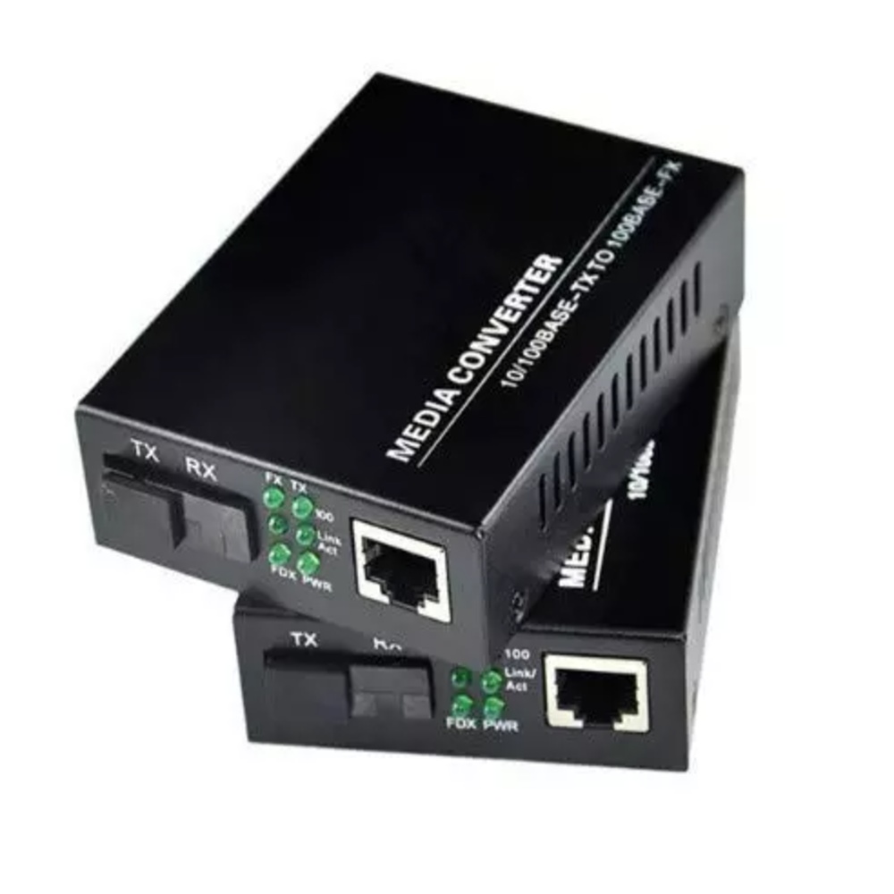 10/100 Mbps Single Fiber Sm Media Converter - Color: Black