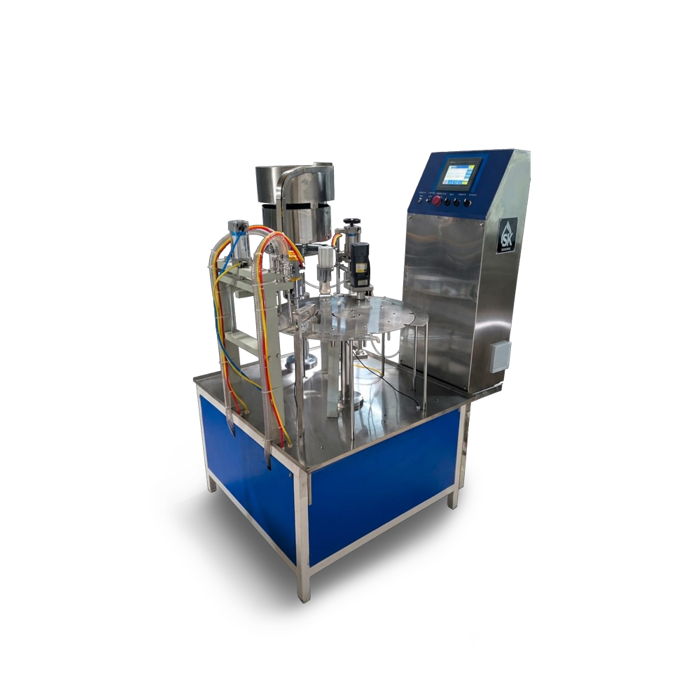 Bottle Filling Rotating Semi Automatic Machine 2 Head