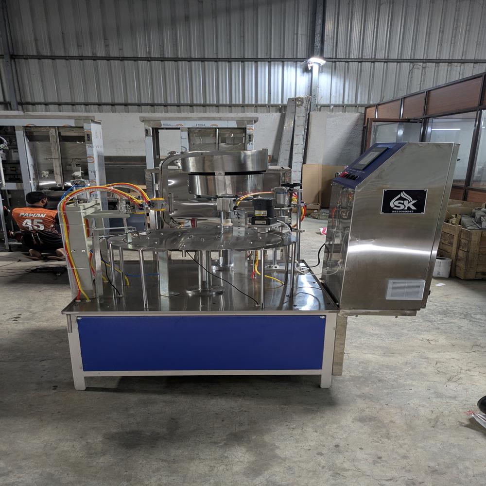 Bottle Filling Rotating Semi Automatic Machine 2 Head