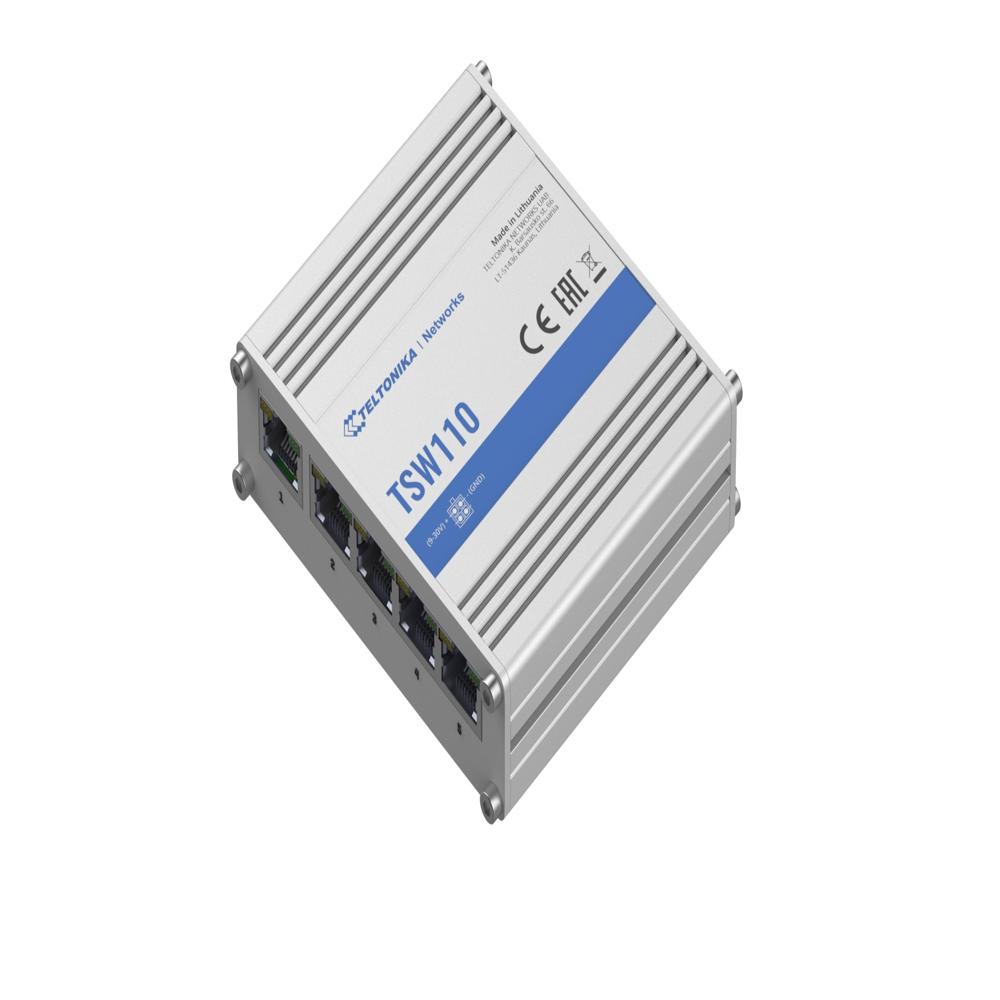 Teltonika TSW110 5 Port Gigabit Industrial Unmanaged Ethernet Switch