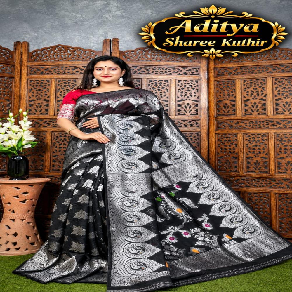 Benarasi Soft Dakhai Jamdani Saree