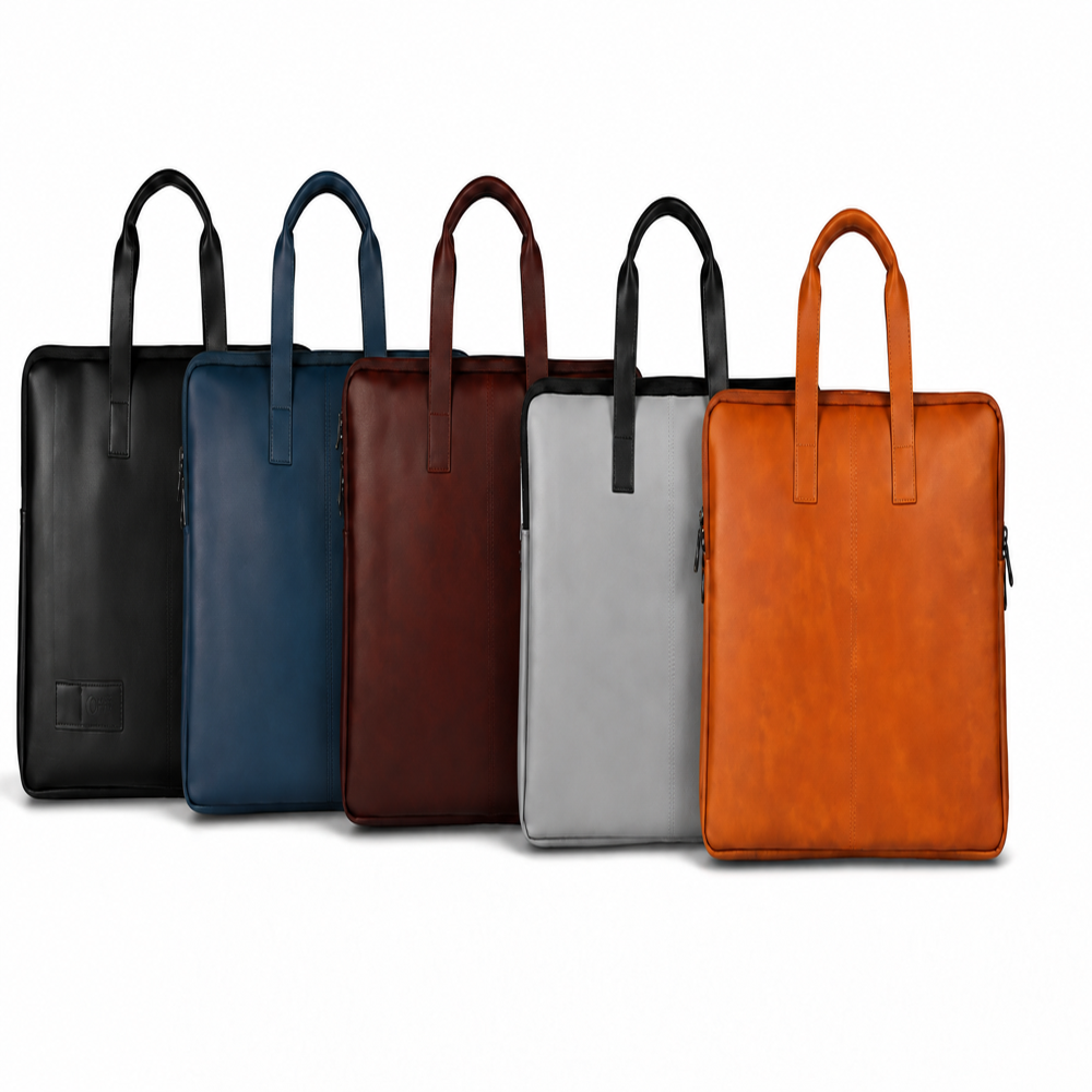 KORI Executive Slim Vegan Leather Laptop Bag(001)