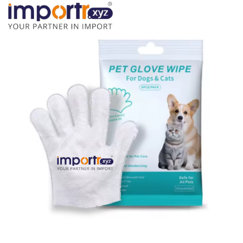 Soft Wet Glove Wipes for Pet Grooming