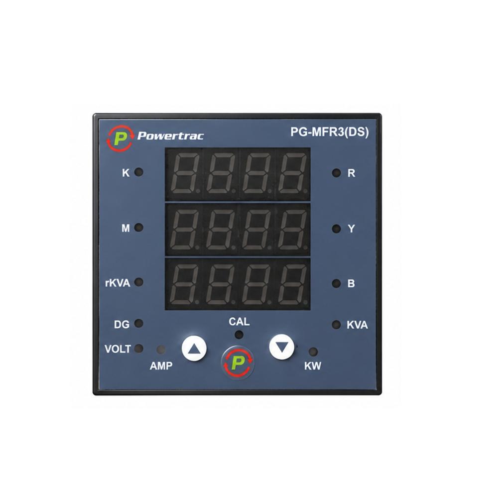 Powertrac Pg-Mfr3(Ds) 3 Phase Multifunction Digital Panel Meter - Accuracy: Class 0.5 Mm