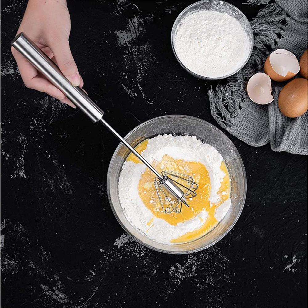 Stainless Steel Semi-automatic Egg Whisk