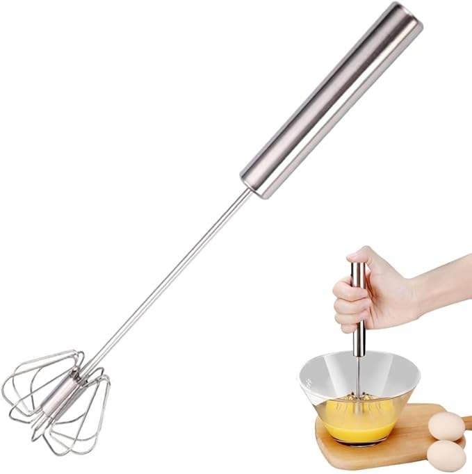 Stainless Steel Semi-automatic Egg Whisk