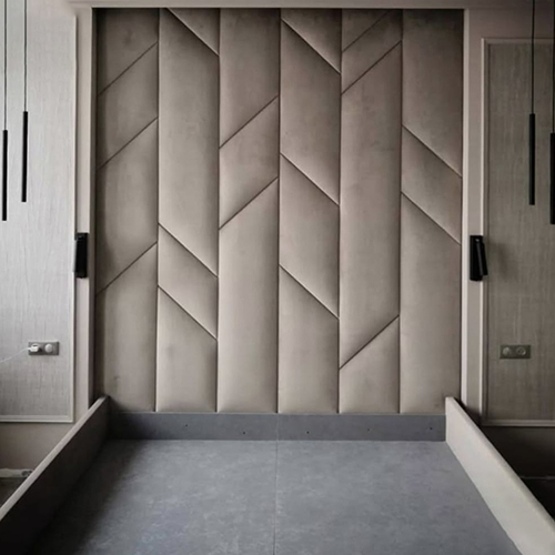 Designer Bed With Wall Matching Set